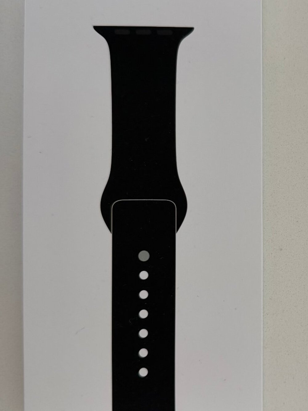 Apple Watch Black Sport Band M/L Stainless Steel Pin OEM Box